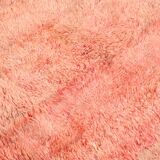 Tapis marocain vintage fait main 196 x 280 cm - Tapis marocain couleur pêche - Berbère