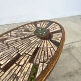 Vallauris oval ceramic coffee table