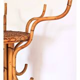 Porte-manteau perroquet en bambou vintage
