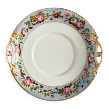 Hand-painted porcelain cake plate | Old Paris