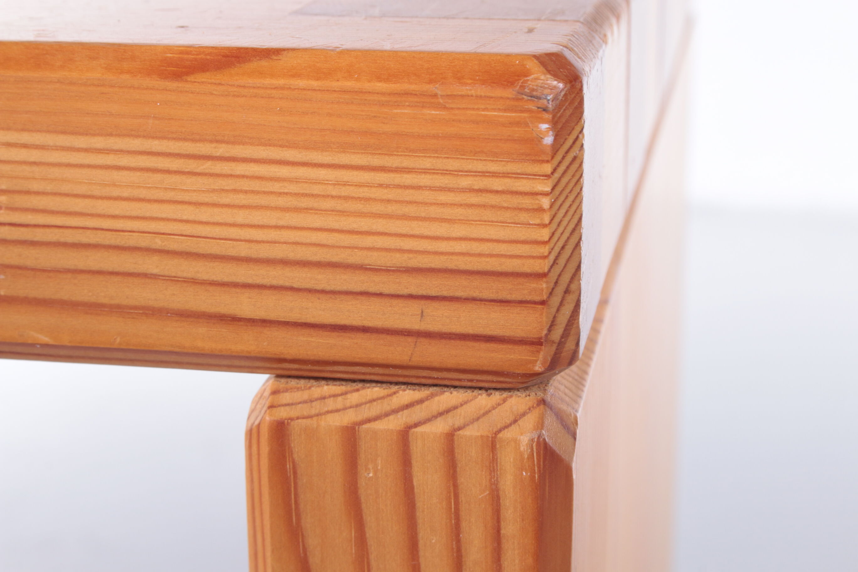 Vintage pine wood sidetable and or bench by Aksel Kjersgaard Odder Denmark
