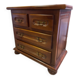 Beautiful solid wood art deco 4 drawer chest of drawers