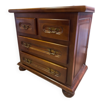 Beautiful solid wood art deco 4 drawer chest of drawers