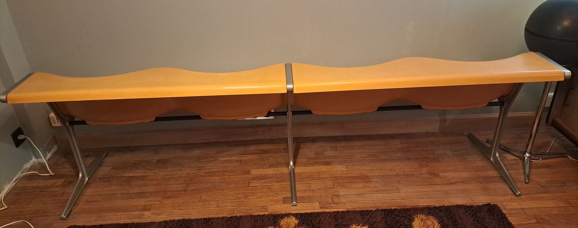 Friso Kramer 4-seater bench for Wilkhahan 60-70's