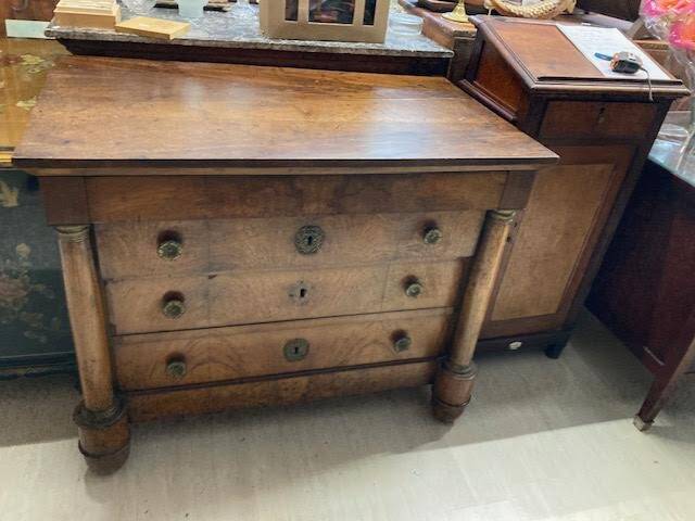 Empire style 4-drawer chest of drawers