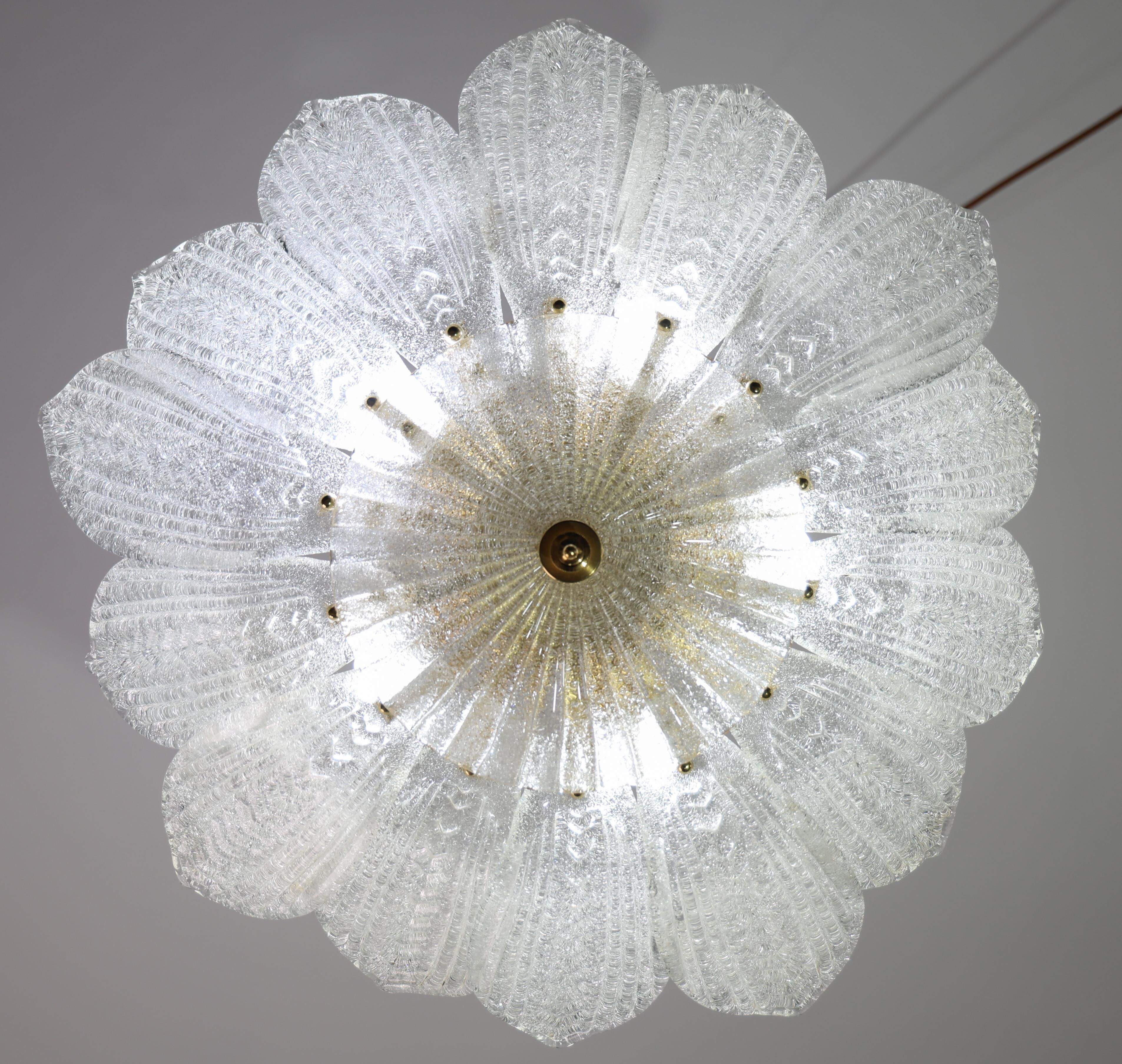 Como, Italian Murano Glass Ceiling Light or Flush Mount, 1980s