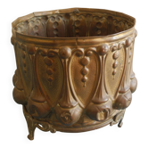 brass cache pot antique decorative planter flower pot