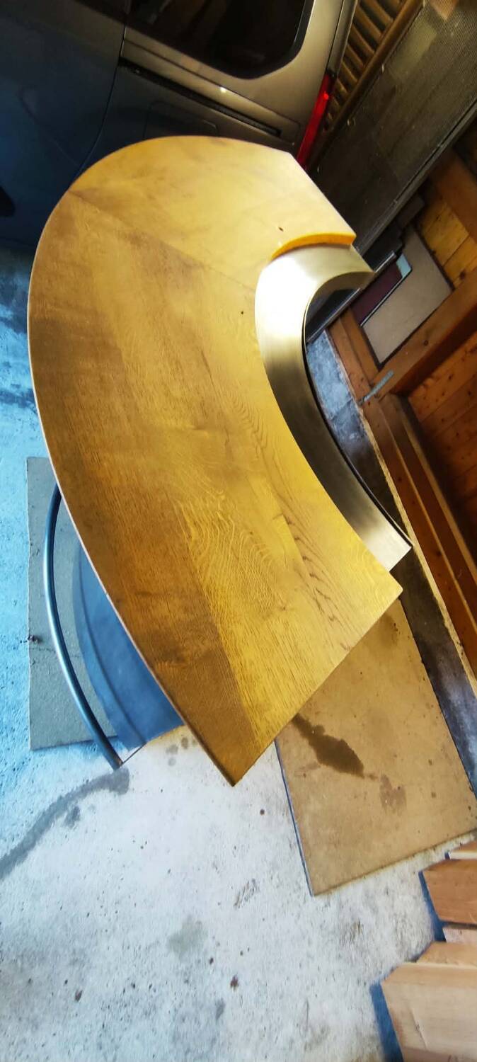 Prototype de bar – Brasserie Les Haras (2013) – Pièce unique en acier