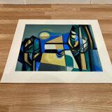 Lithograph signed "Albert Ferenz" Design 1950.