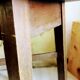 Side able in solid wood and his formica top