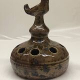 Vase pique fleur en grès pyrite zoomorphe 1950/60