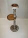 Wooden side table plant holder ivory patina ashtray rotating tray