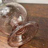 Biot bubbled glass candle holder