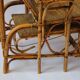 Vintage reclining armchair in rattan and bamboo, French Riviera, year