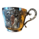 Large silver-plated metal cup Gallia with rooster and goat head hallmarks, numbered.