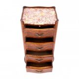 Antique small chest of drawers with marble top, France, circa 1930