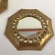 Duo de 2 miroirs laiton vintage