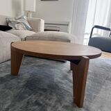 Table basse Guéridon Bas, Jean Prouvé – Édition Vitra – Chêne naturel