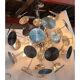 Handmade Hammered Sputnik Chandelier in Kromo Discs Italian Made
