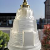 Vintage globe wall lamp in frosted glass