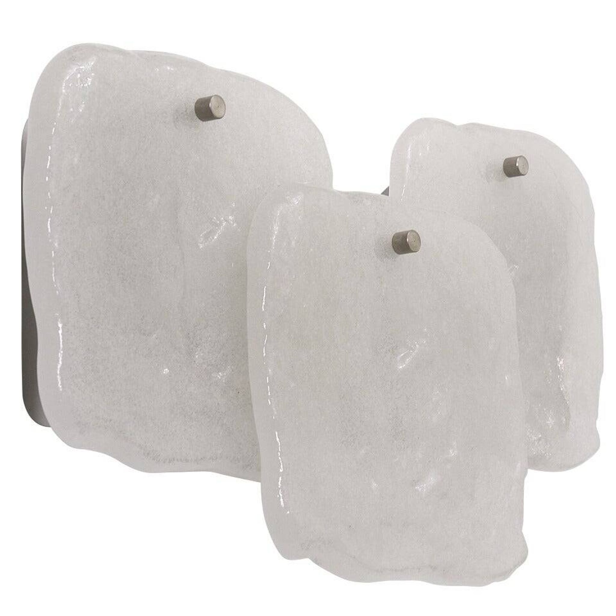 Up to 4 modern wall sconces Kalmar Vienna with frosted glass panels from the 1960s.
