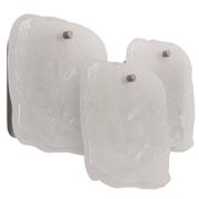 Up to 4 modern wall sconces Kalmar Vienna with frosted glass panels from the 1960s.