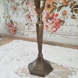 Bougeoir en laiton haut pied hexagonal