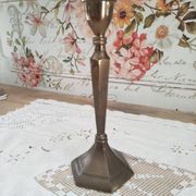 Bougeoir en laiton haut pied hexagonal