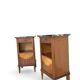 Tables de chevet italiennes en placage d'acajou avec de splendides