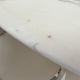 Florence Knoll round table, marble top and tulip base, circa 1960, Eero Saarinen