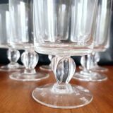 New crystal glasses with twisted feet