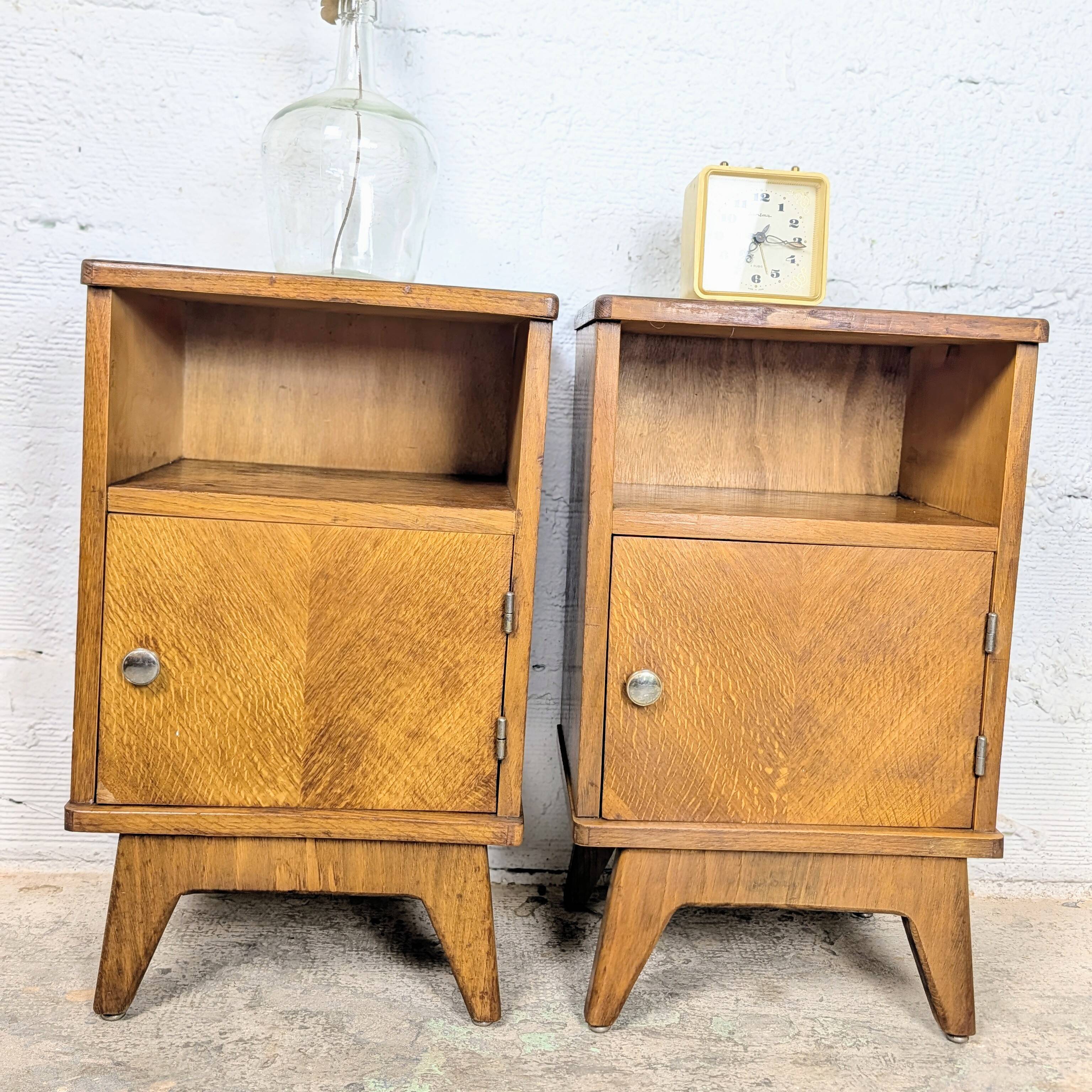 Pair of vintage bedside tables
