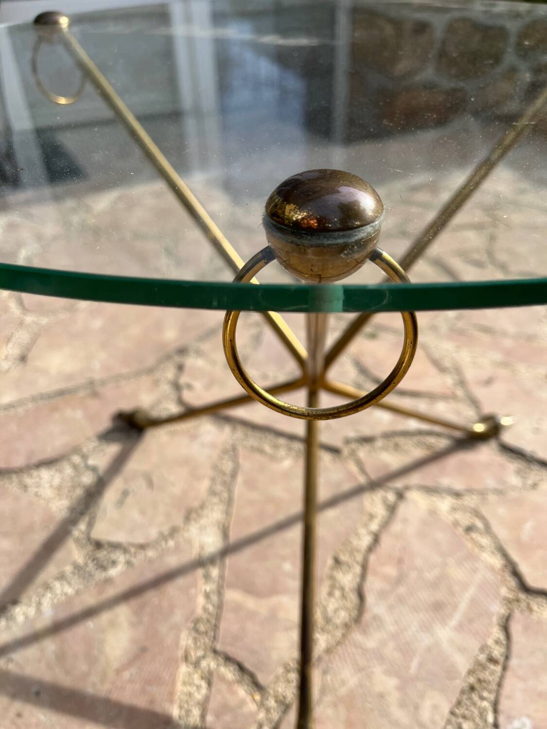 Maison style brass coffee table Jansen France