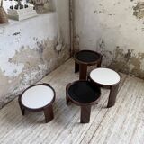 Nido 780 G stackable coffee tables. Frattini for Cassina
