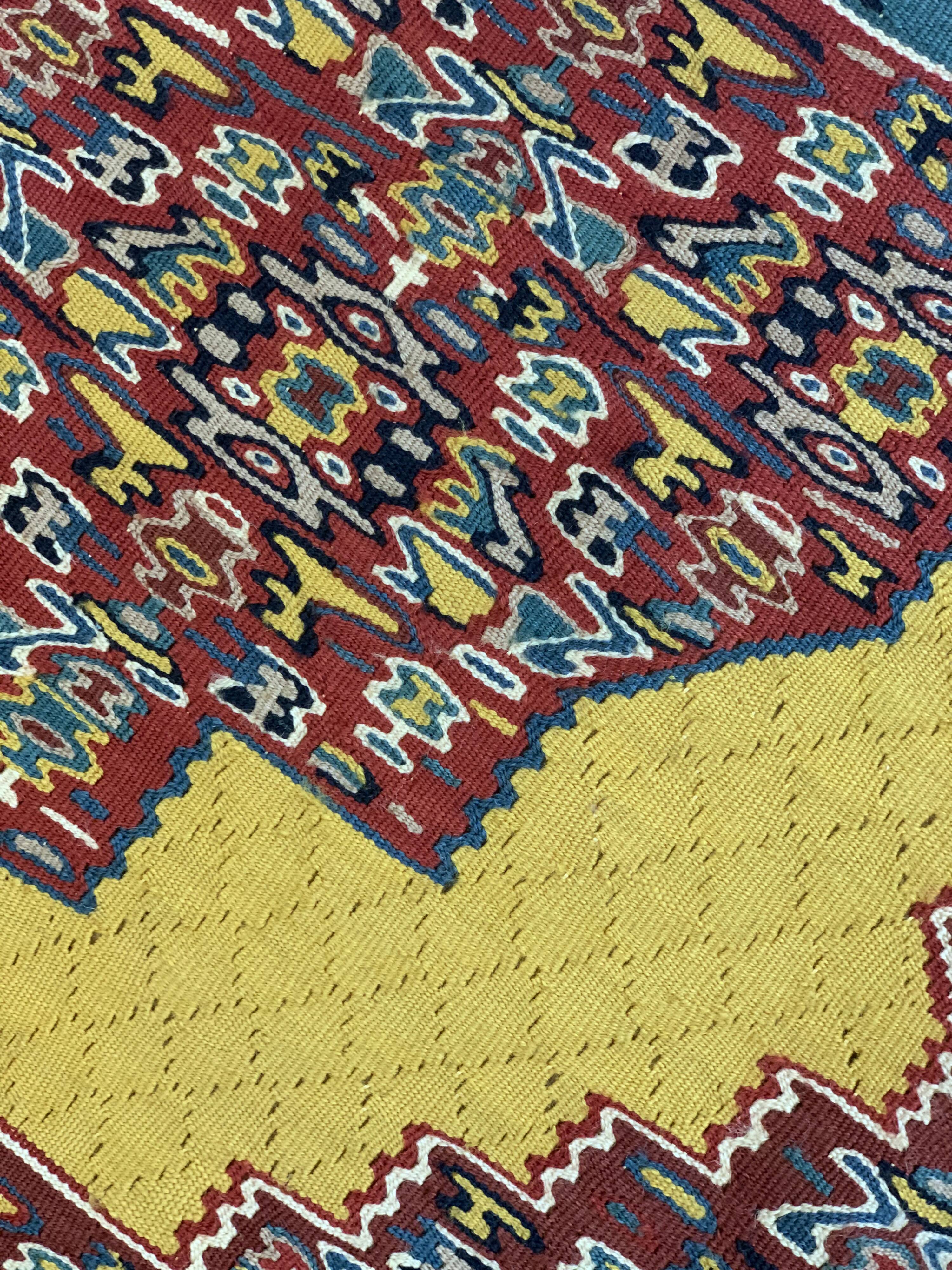 Pair Of New Persian Kilims Handwoven Kurdish Senneh Area Rugs- 115x166cm