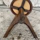 Vintage Red Leather Cushion Wooden Tripod Piano Stool