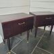 Pair of mahogany bedside tables