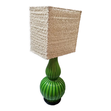 Vintage enamelled ceramic lamp from 1970