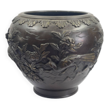 Large 19th century asian bronze vase - 22 cm - diameter 25 cm