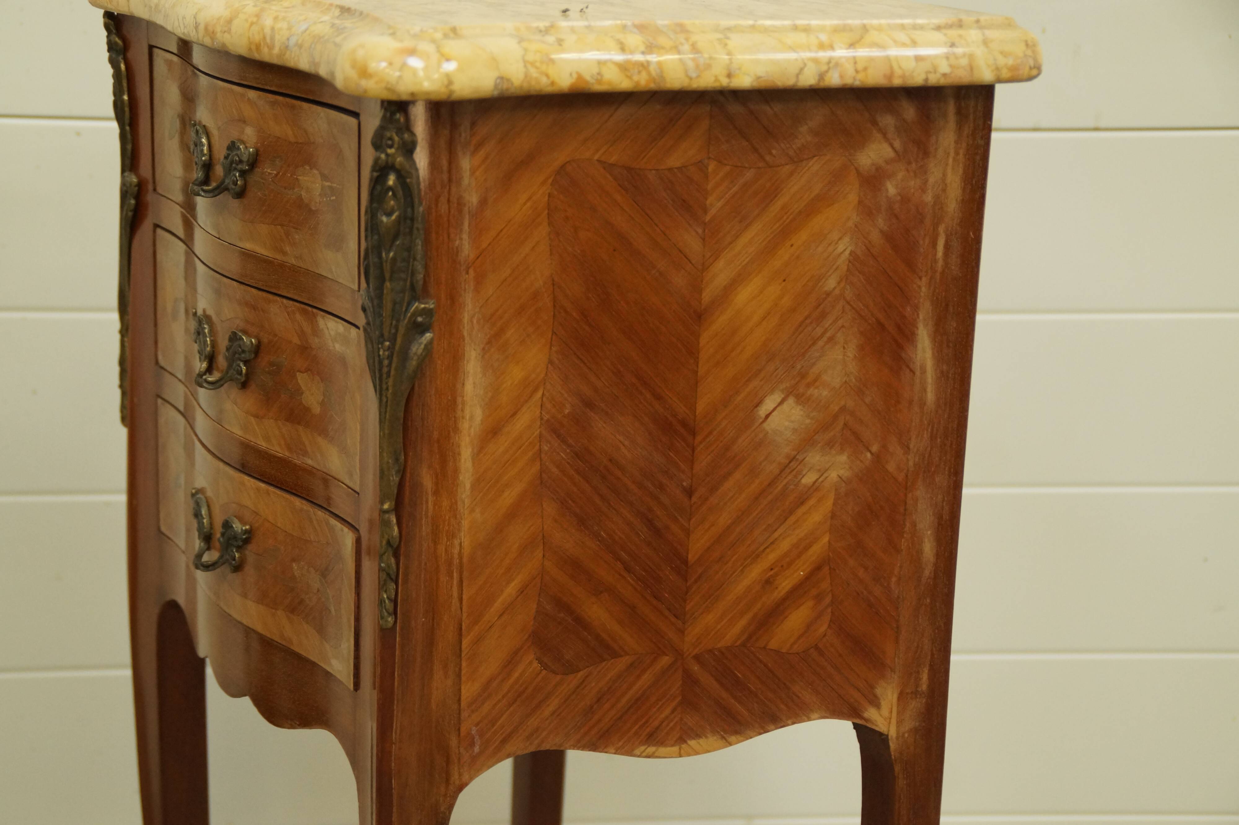 Pair bedside table style Louis XVI