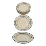 Antique Terre de Fer tableware set