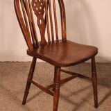 Set of 6 19th Century Windsor Wheelback Chairs