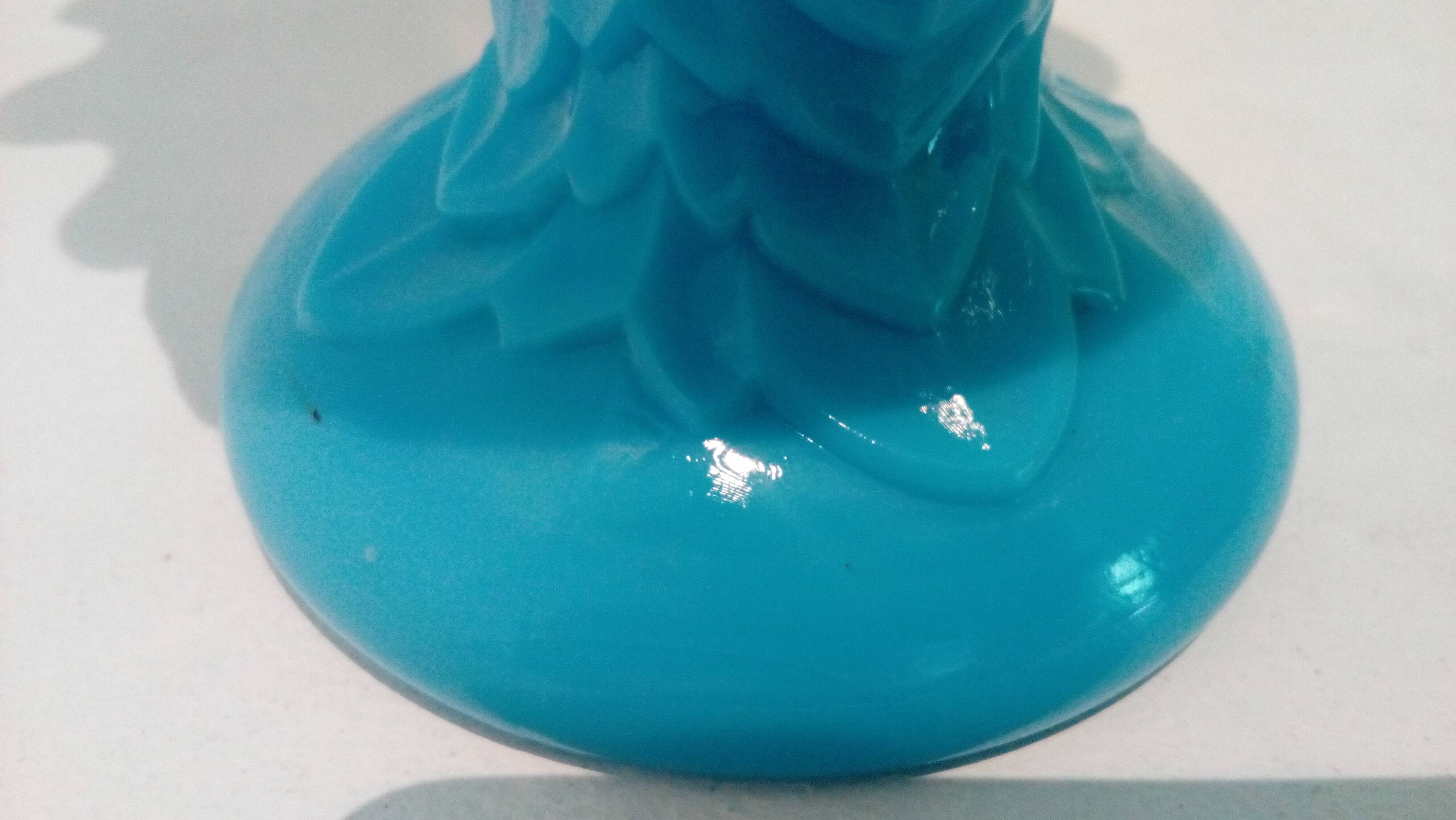Blue opaline vase