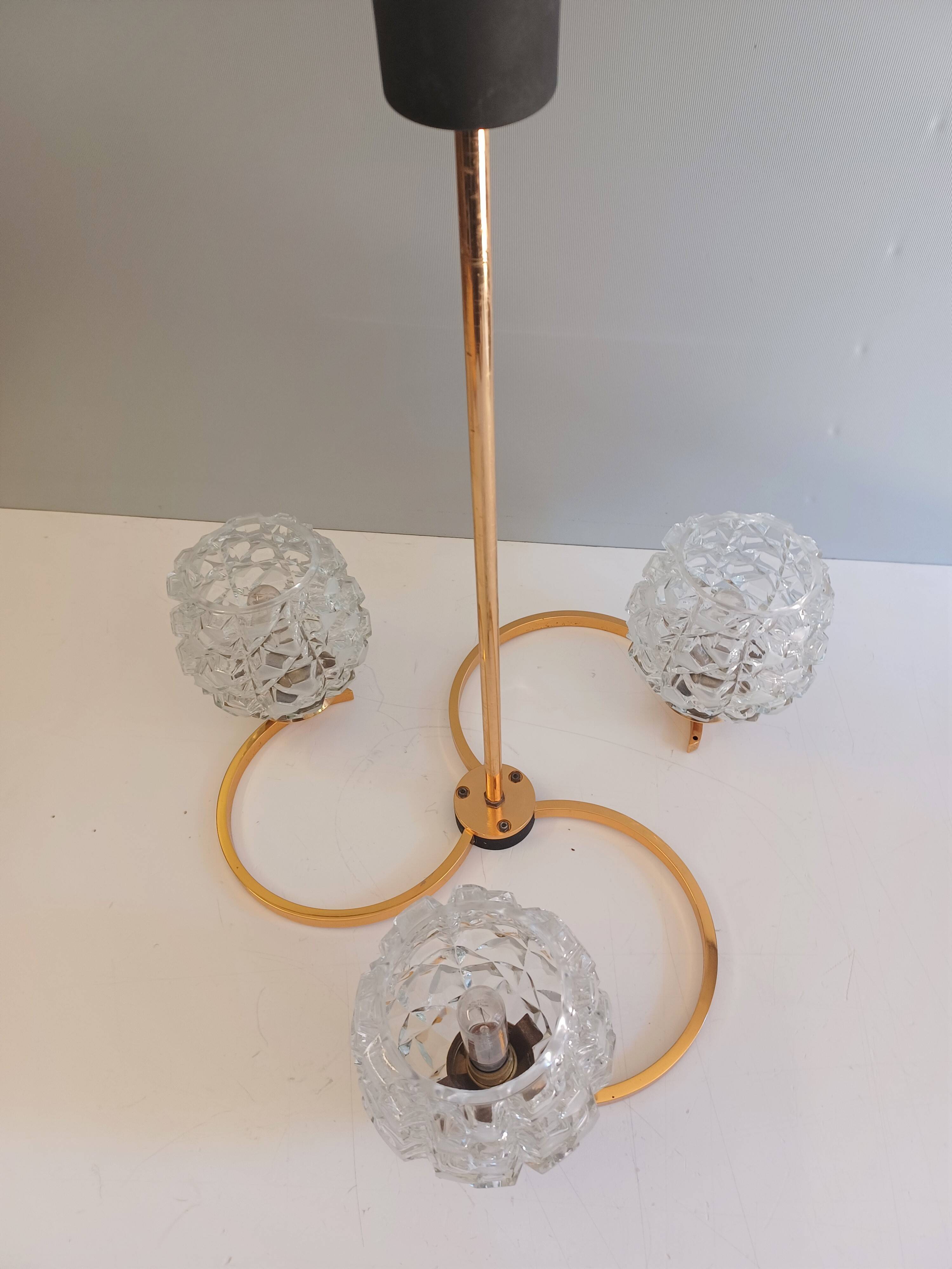 Lustre 3 Feux maison Arlus - 1950
