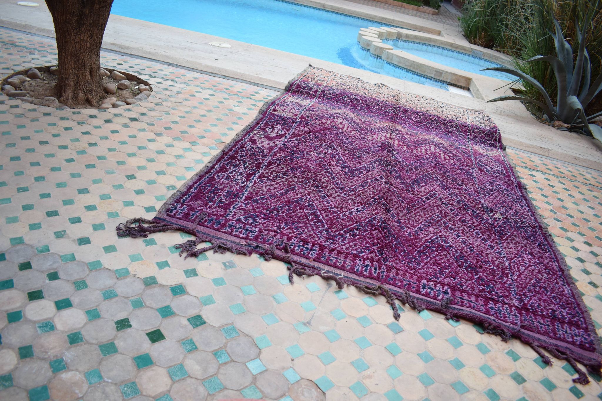 Tapis berbère marocain vintage atlas