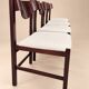 Chaises de gianfranco frattini en palissandre et velours - italie