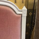 Upholstered bed Louis XVI style pink velvet