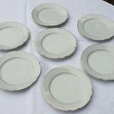 Set 7 plates porcelain gold fillets Seltmann Bavaria