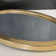 Plateau Art déco en aluminium doré bois et miroir