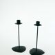 Pair of wrought iron candlesticks, Minimalist, Vintage